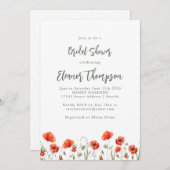 Stijlvol Vrijgezellenfeest van rode papaver Kaart (Voorkant / Achterkant)