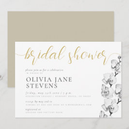 Stijlvol Vrijgezellenfeest voor witte orchidee-kal Kaart