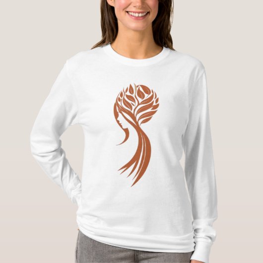 Stijlvol Vrouwen Basic T-shirt met lange mouwen (Voorkant)