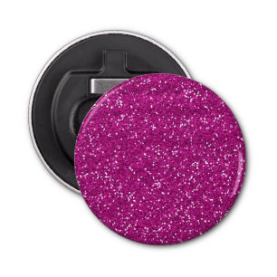 Stijlvol, warm roze glitter button flesopener