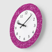 Stijlvol, warm roze glitter grote klok (Hoek)