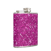 Stijlvol, warm roze glitter heupfles (Rechts)