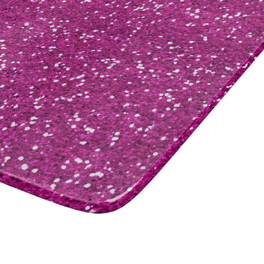 Stijlvol, warm roze glitter snijplank (Hoek)