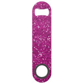 Stijlvol, warm roze glitter speed flessenopener (Achterkant)