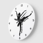 Stijlvol WATCH ME DANCE Ballerina Silhouette Grote Klok (Hoek)