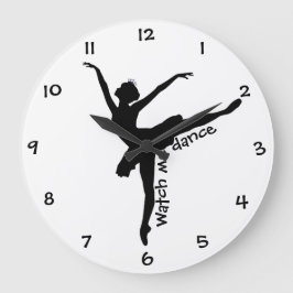 Stijlvol WATCH ME DANCE Ballerina Silhouette Grote Klok