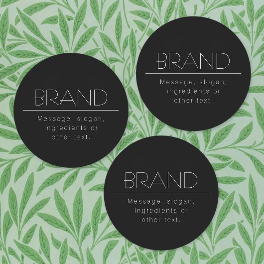 Stijlvol waterdicht zwart-wit labels