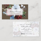 stijlvol waterverf bruiloft planner visitekaartje (Voorkant / Achterkant)