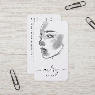 Stijlvol Waterverf in Black White Visitekaartje