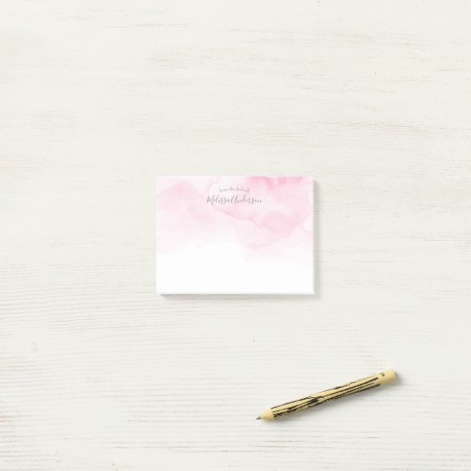 Stijlvol, Waterverf, Modern, Trendy, Chic Post-it® Notes (Op bureau)