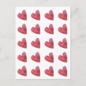 Stijlvol waterverf rood afdrukken briefkaart (Voorkant)