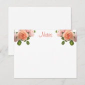 Stijlvol Waterverf Rozen Handschrift Script Notitiekaartje (Voorkant / Achterkant)