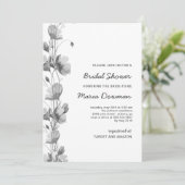 Stijlvol waterverf wildflower Vrijgezellenfeest Kaart (Staand voorkant)