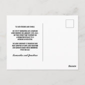 Stijlvol We Eloped Foto Aankondiging Briefkaart (Achterkant)