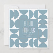 Stijlvol We hebben verhuisd Nieuw Home Adres Blauw Aankondiging (Voorkant)