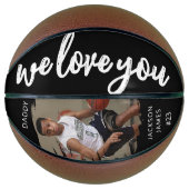Stijlvol We houden van je geborsteld effect foto Basketbal (Voorkant)
