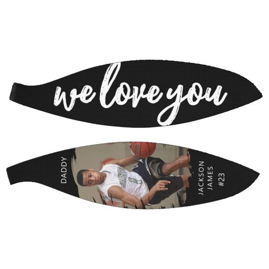 Stijlvol We houden van je geborsteld effect foto Basketbal (Panelen)