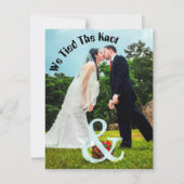 Stijlvol We Tied De Knoop Bruiloft Aankondiging (Voorkant)