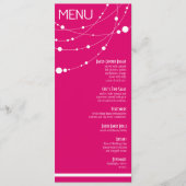 Stijlvol Weddenmenu | fuschia Menu (Voorkant)