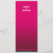 Stijlvol Weddenmenu | fuschia Menu (Achterkant)