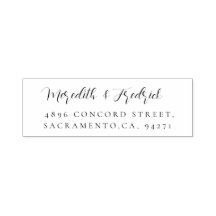 Stijlvol Weduwkeeradres in grafisch script