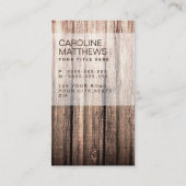 Stijlvol weersprofiel van houtwaren visitekaartje (Achterkant)