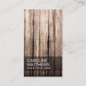 Stijlvol weersprofiel van houtwaren visitekaartje (Voorkant)
