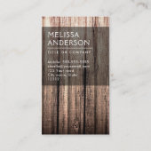 Stijlvol weersprofiel van houtwaren visitekaartje (Achterkant)