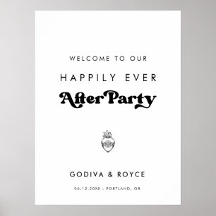 Stijlvol welkom op ons Happily Ever After-feest Poster