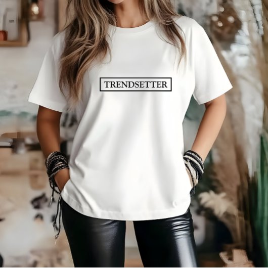Stijlvol White Trendsetter Slogan T-Shirt
