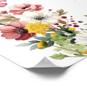 Stijlvol Wildflower Meadow Afstuderen Welkomstbord Poster (Hoek)