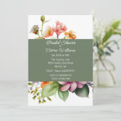 Stijlvol Wildflower Vrijgezellenfeest Kaart (Staand voorkant)