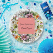 Stijlvol Wildflower Vrijgezellenfeest Papieren Bordje (Feest)