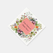 Stijlvol Wildflower Vrijgezellenfeest Servet (Hoek)