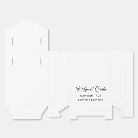 Stijlvol wit bedankdoosjes (Ongevouwen)