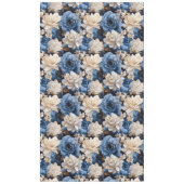 Stijlvol wit blauwe bloem ivoren tafelkleed decora (Voorkant)