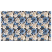 Stijlvol wit blauwe bloem ivoren tafelkleed decora (Voorkant (Horizontaal))