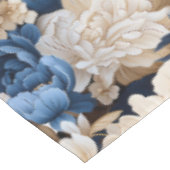 Stijlvol wit blauwe bloem ivoren tafelkleed decora (Gekanteld)