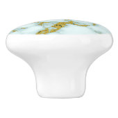 Stijlvol wit en goudmarmer | Aangepast Keramische Knop (Zijkant)