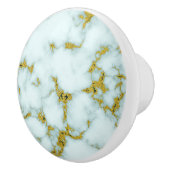 Stijlvol wit en goudmarmer | Aangepast Keramische Knop (Rechts)