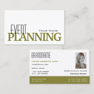 Stijlvol wit en mosterd met foto Professional Visitekaartje