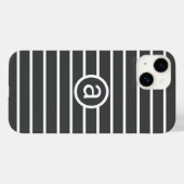 Stijlvol wit-grijs patroon Monochroom Naam Case-Mate iPhone Case (Achterkant (horizontaal))