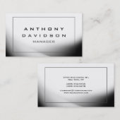 Stijlvol wit grijs rand patroon Visitekaartje (Voorkant / Achterkant)