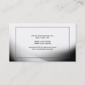 Stijlvol wit grijs rand patroon Visitekaartje (Achterkant)
