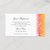 Stijlvol, wit, kleurrijk mousserend glitter modern visitekaartje (Achterkant)