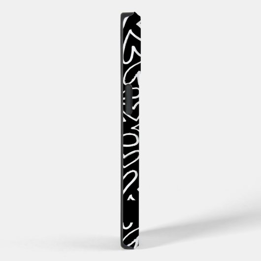 Stijlvol wit krijt harten patroon gepersonaliseerd Case-Mate iPhone case (Achterkant / Rechts)