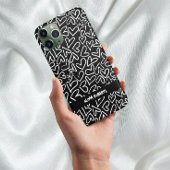 Stijlvol wit krijt harten patroon gepersonaliseerd Case-Mate iPhone case