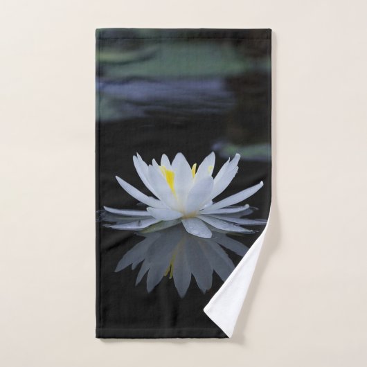 Stijlvol wit Lotus Flower Landscape, Zen Bad Handdoek (Handdoek)