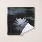 Stijlvol wit Lotus Flower Landscape, Zen Bad Handdoek (Wasdoekje)