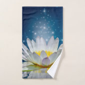 Stijlvol wit Lotus Flower Landscape, Zen Bad Handdoek (Handdoek)